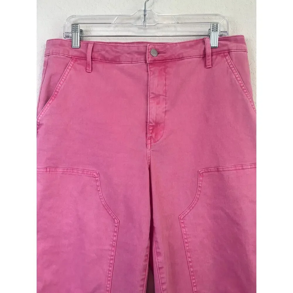 Chic Pistola Ashton Pink Straight Leg Carpenter Ankle Pants - Picture 2 of 7